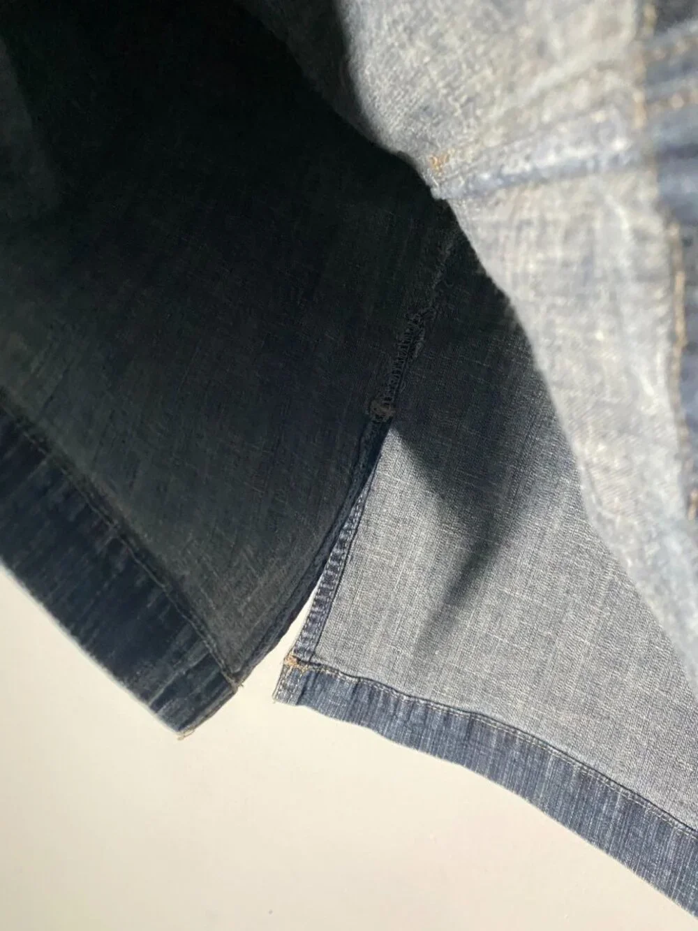 Y2K Vintage Sonoma Denim Jean Skirt With Pockets Size 12 Medium Wash Cotton Blen